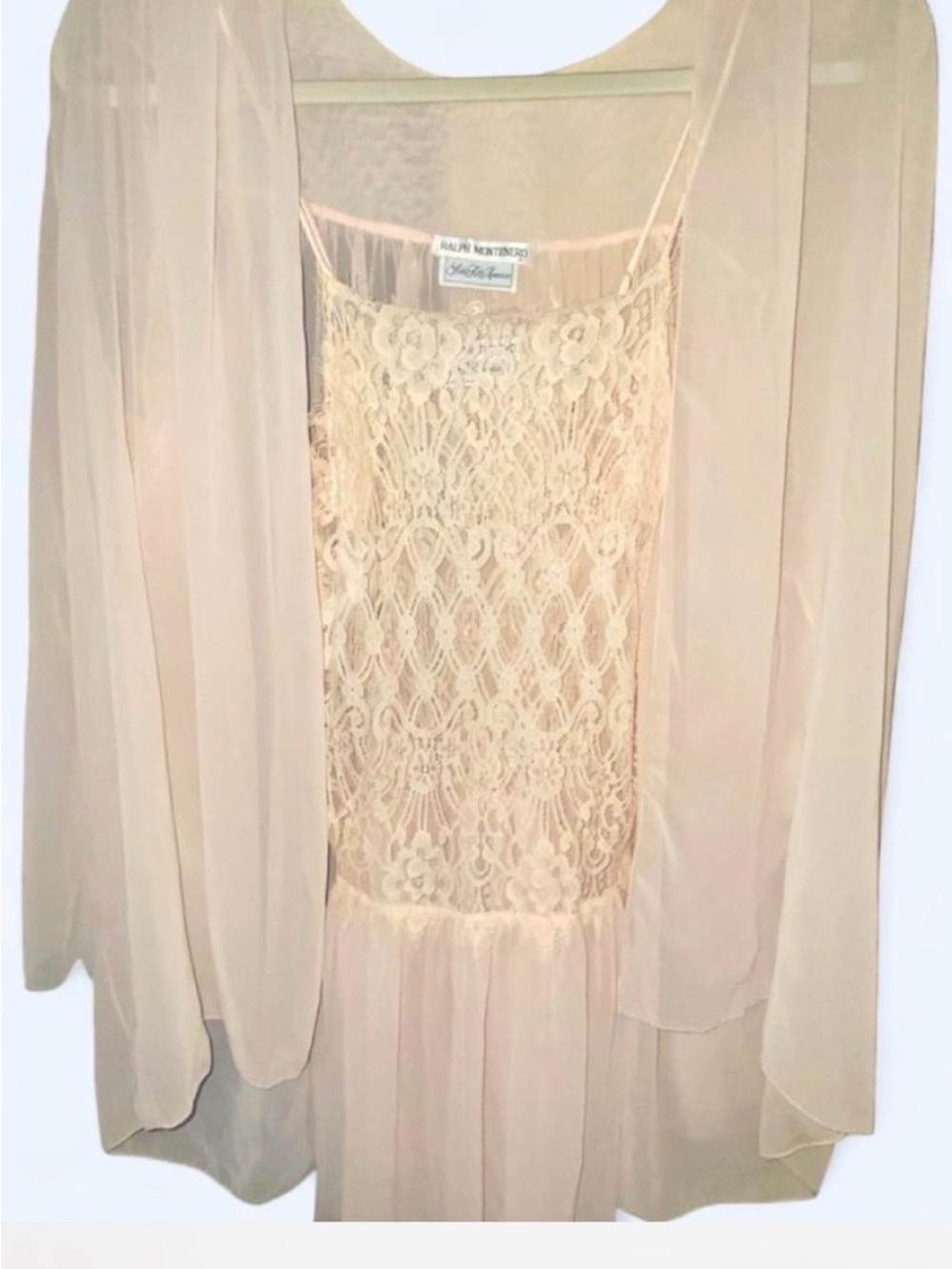 Ralph Montenero Lingerie Saks 5th Ave Peignoir Set Whimsical Old Money Vintage S